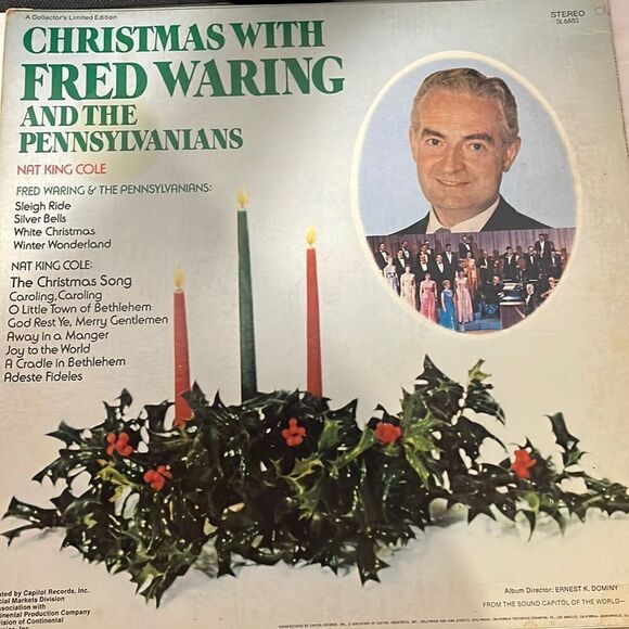 Christmas with Nate king Cole vinyl record - Picture 1 of 8